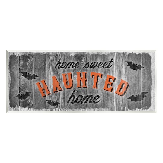 Stupell Industries Sweet Haunted Home Bats Sign Wall Plaque Art